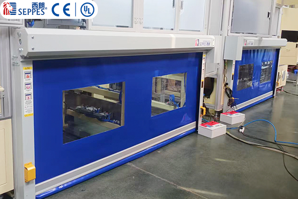 西朗门业为小型运输线进出口，定制联动快速门防尘防风