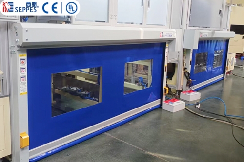 西朗门业为小型运输线进出口，定制联动快速门防尘防风